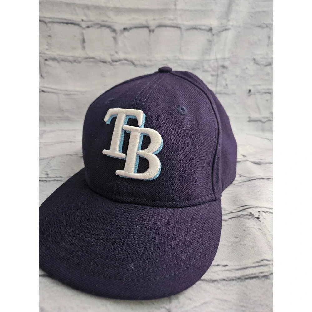 MLB Baseball Cap Kids 21.5in Navy Blue Tampa Bay Rays Raised Logo Hat